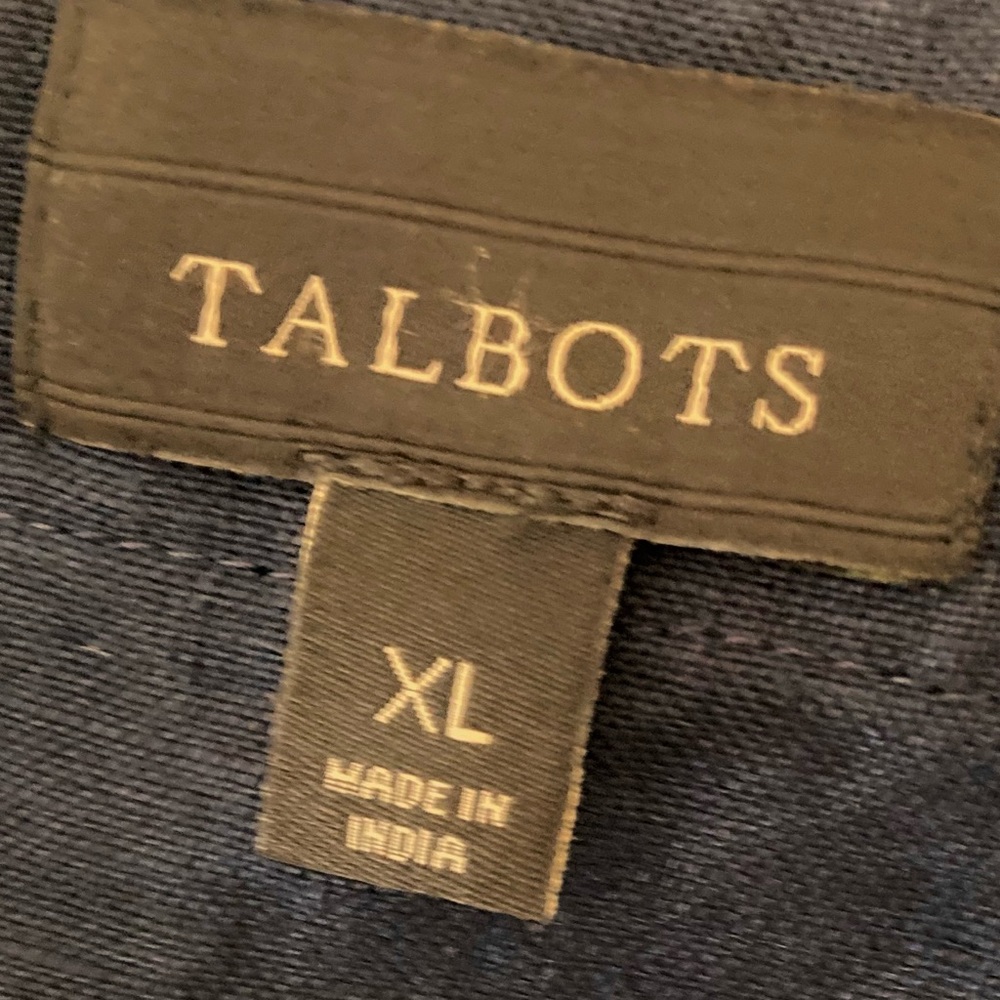 Talbots Navy and White Palm Tree Dress - Picture 7 of 8